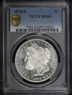 Obverse of this 1878-S Morgan Dollar PCGS MS-64