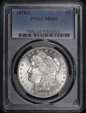 Obverse of this 1878-S Morgan Dollar PCGS MS-64