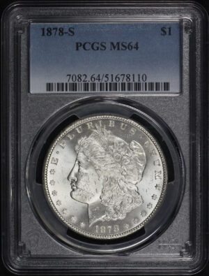 Obverse of this 1878-S Morgan Dollar PCGS MS-64