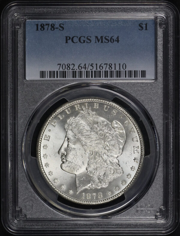Obverse of this 1878-S Morgan Dollar PCGS MS-64