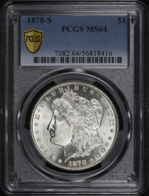Obverse of this 1878-S Morgan Dollar PCGS MS-64