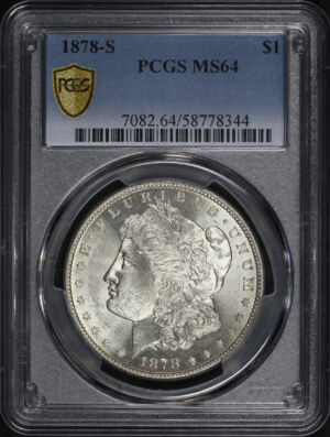 Obverse of this 1878-S Morgan Dollar PCGS MS-64