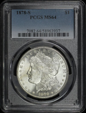 Obverse of this 1878-S Morgan Dollar PCGS MS-64
