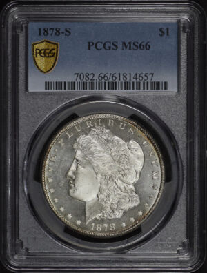 Obverse of this 1878-S Morgan Dollar PCGS MS-66