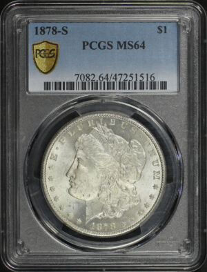 Obverse of this 1878-S Morgan Dollar PCGS MS-64