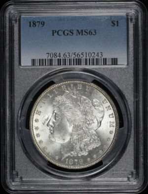 Obverse of this 1879 Morgan Dollar PCGS MS-63
