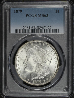 Obverse of this 1879 Morgan Dollar PCGS MS-63