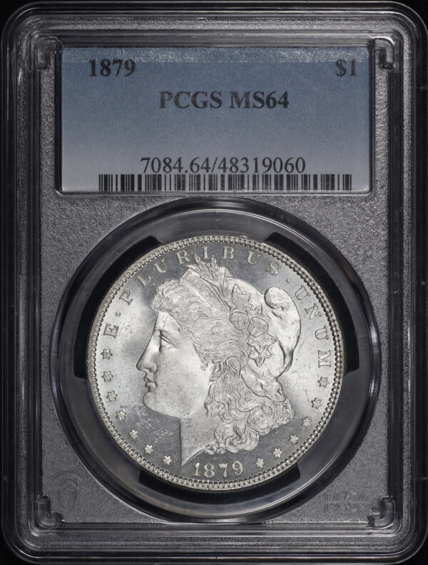 Obverse of this 1879 Morgan Dollar PCGS MS-64