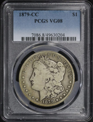 Obverse of this 1879-CC Morgan Dollar PCGS VG-08