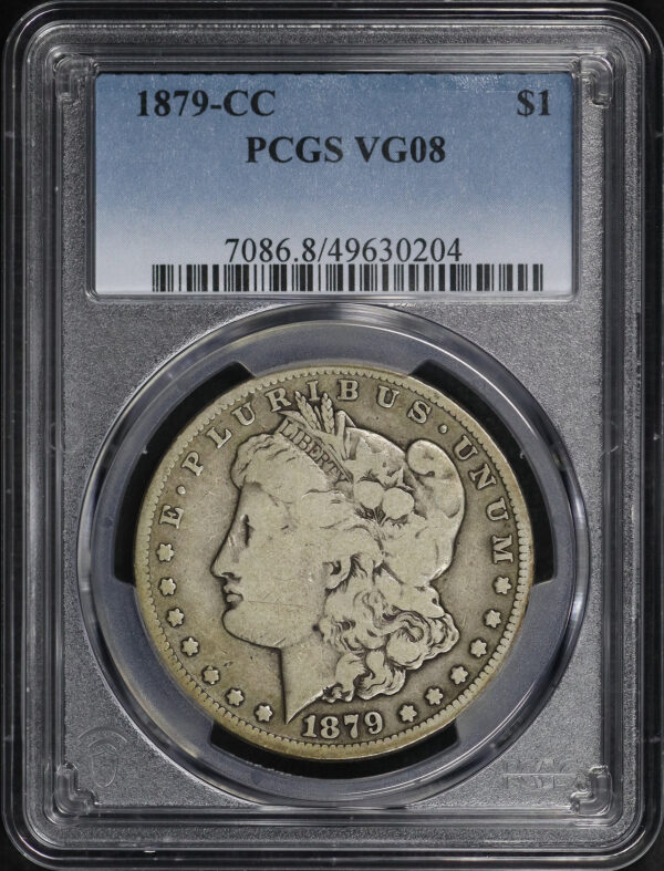 Obverse of this 1879-CC Morgan Dollar PCGS VG-08