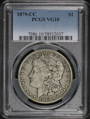 Obverse of this 1879-CC Morgan Dollar PCGS VG-10