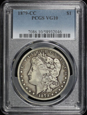Obverse of this 1879-CC Morgan Dollar PCGS VG-10