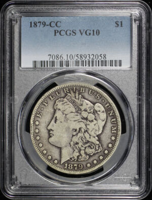 Obverse of this 1879-CC Morgan Dollar PCGS VG-10