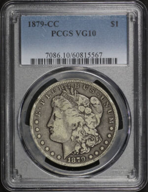Obverse of this 1879-CC Morgan Dollar PCGS VG-10