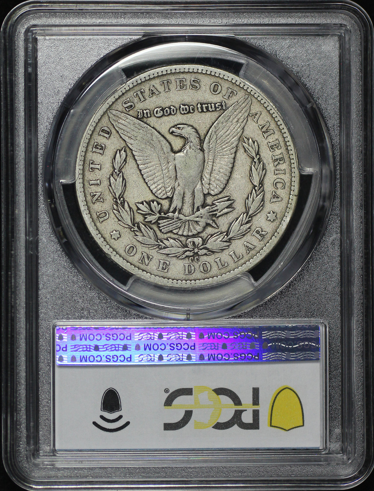 Reverse of this 1879-CC Morgan Dollar PCGS VF-25