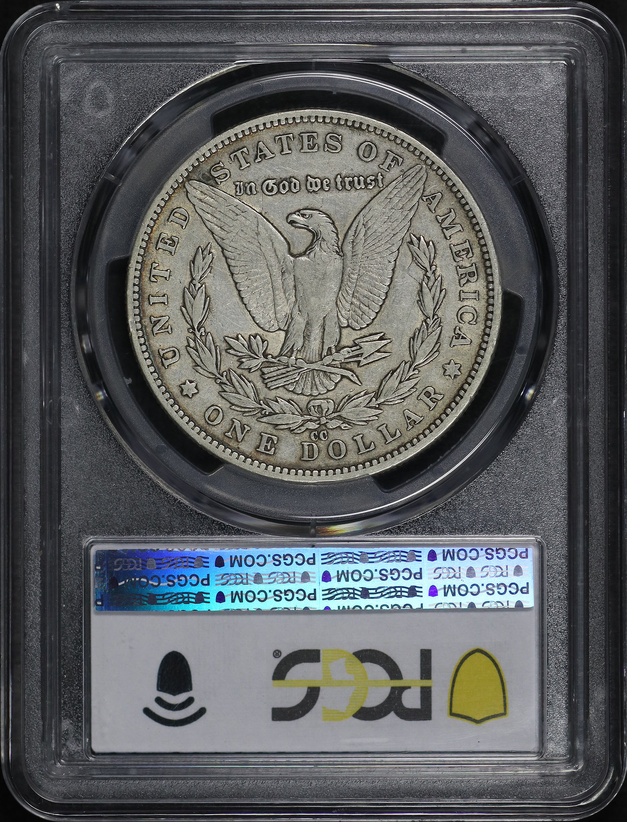 Reverse of this 1879-CC Morgan Dollar PCGS VF-35