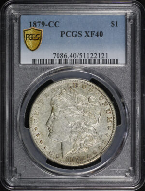 Obverse of this 1879-CC Morgan Dollar PCGS XF-40