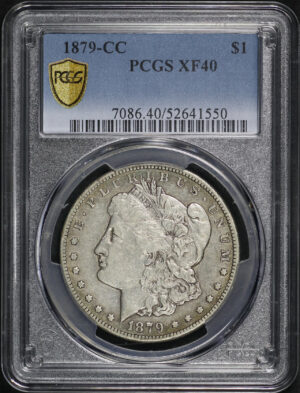 Obverse of this 1879-CC Morgan Dollar PCGS XF-40