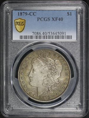 Obverse of this 1879-CC Morgan Dollar PCGS XF-40