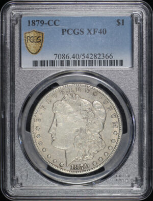 Obverse of this 1879-CC Morgan Dollar PCGS XF-40