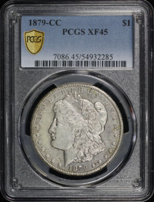 Obverse of this 1879-CC Morgan Dollar PCGS XF-45