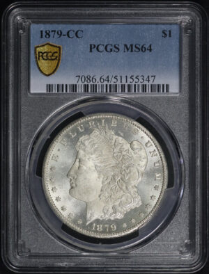 Obverse of this 1879-CC Morgan Dollar PCGS MS-64
