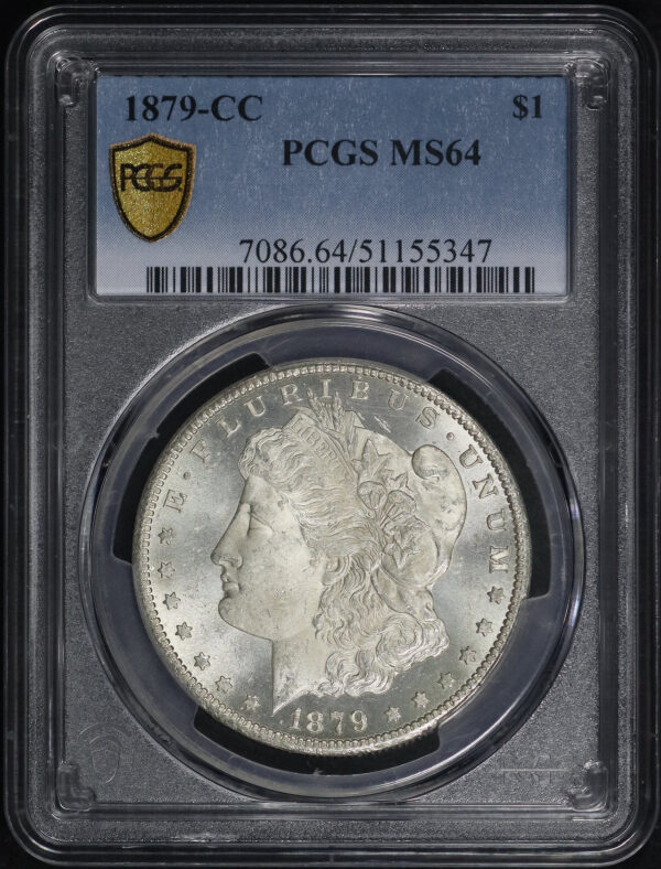 Obverse of this 1879-CC Morgan Dollar PCGS MS-64