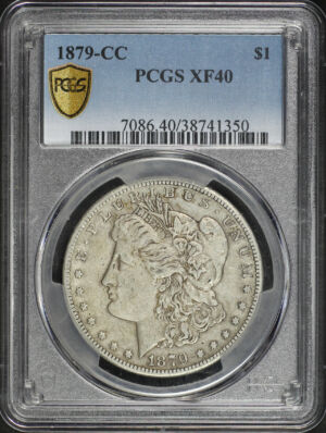 Obverse of this 1879-CC Morgan Dollar PCGS XF-40