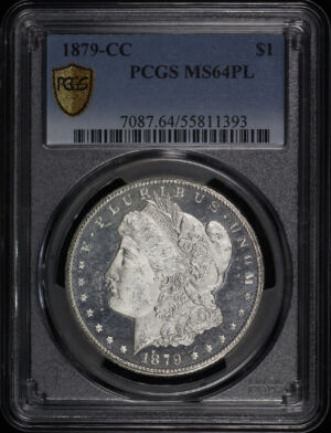 Obverse of this 1879-CC Morgan Dollar PCGS MS-64 PL