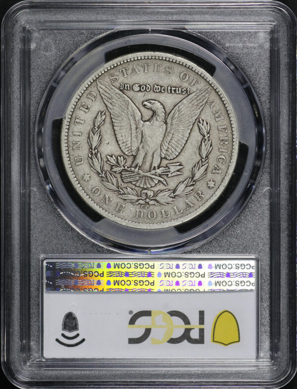 Reverse of this 1879-CC Morgan Dollar Capped Die PCGS VF-25
