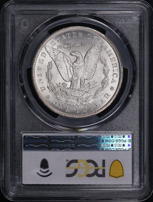 Reverse of this 1879-CC Morgan Dollar Capped Die PCGS MS-61