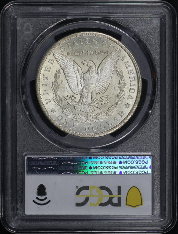 Reverse of this 1879-CC Morgan Dollar Capped Die PCGS MS-62