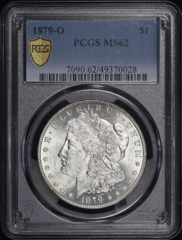 Obverse of this 1879-O Morgan Dollar PCGS MS-62