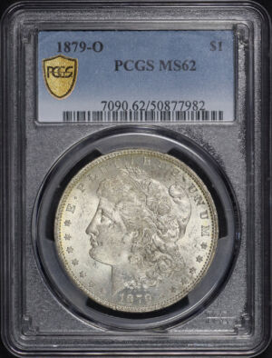 Obverse of this 1879-O Morgan Dollar PCGS MS-62