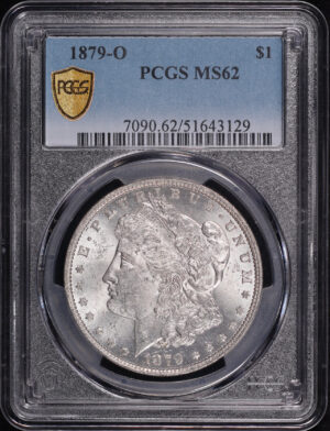 Obverse of this 1879-O Morgan Dollar PCGS MS-62