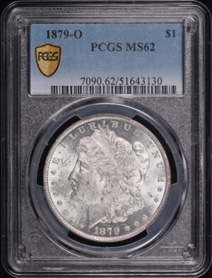 Obverse of this 1879-O Morgan Dollar PCGS MS-62
