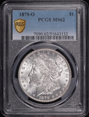 Obverse of this 1879-O Morgan Dollar PCGS MS-62