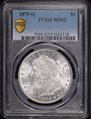 Obverse of this 1879-O Morgan Dollar PCGS MS-62