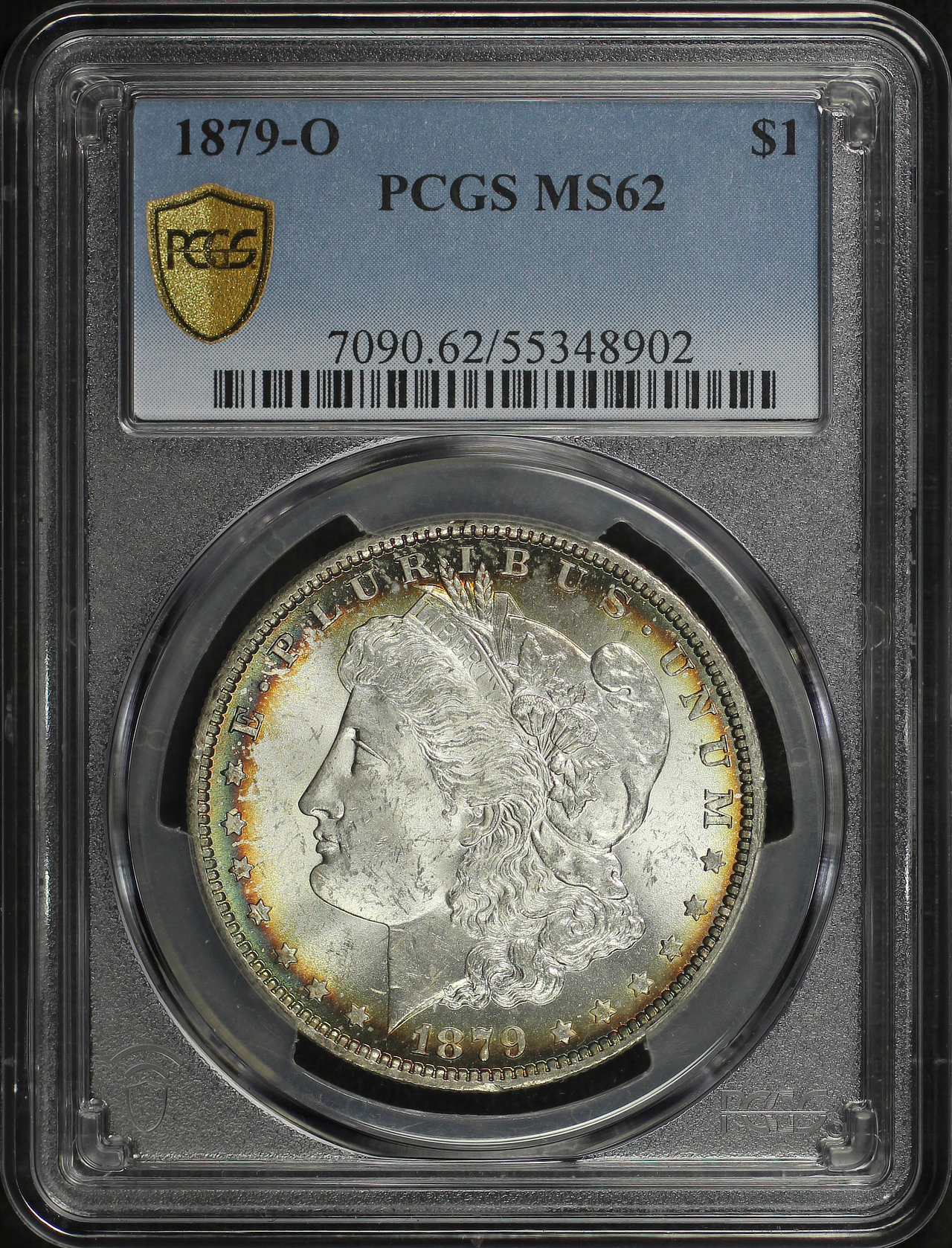 Obverse of this 1879-O Morgan Dollar PCGS MS-62