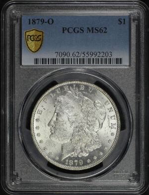 Obverse of this 1879-O Morgan Dollar PCGS MS-62