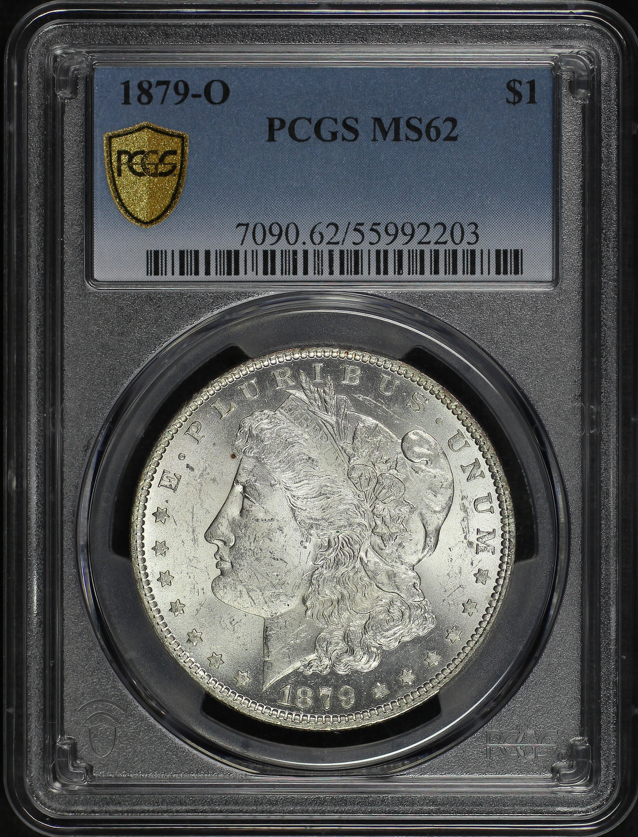 Obverse of this 1879-O Morgan Dollar PCGS MS-62