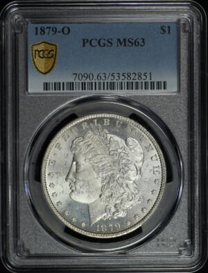 Obverse of this 1879-O Morgan Dollar PCGS MS-63