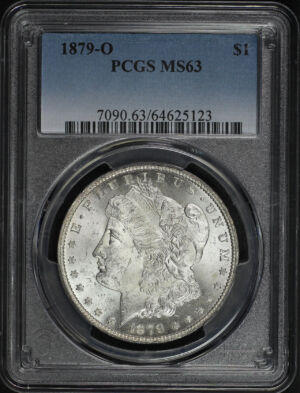 Obverse of this 1879-O Morgan Dollar PCGS MS-63