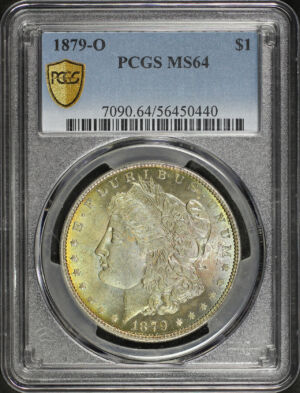 Obverse of this 1879-O Morgan Dollar PCGS MS-64
