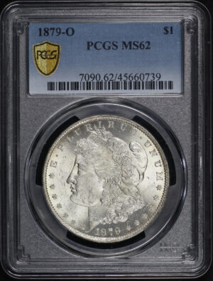 Obverse of this 1879-O Morgan Dollar PCGS MS-62