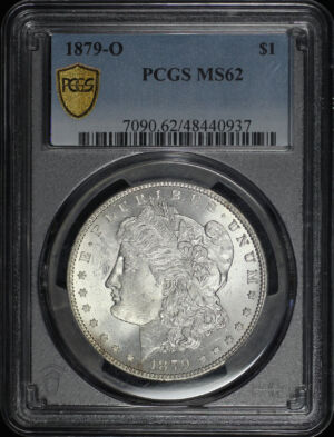 Obverse of this 1879-O Morgan Dollar PCGS MS-62