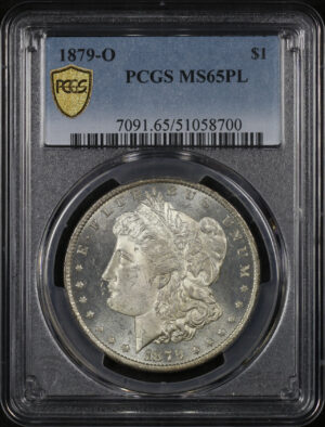 Obverse of this 1879-O Morgan Dollar PCGS MS-65 PL