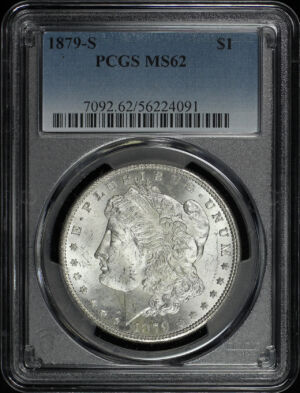 Obverse of this 1879-S Morgan Dollar PCGS MS-62