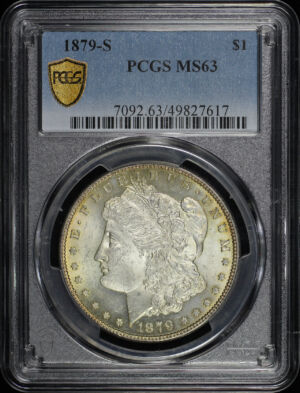 Obverse of this 1879-S Morgan Dollar PCGS MS-63