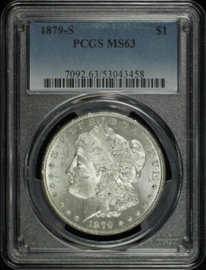 Obverse of this 1879-S Morgan Dollar PCGS MS-63